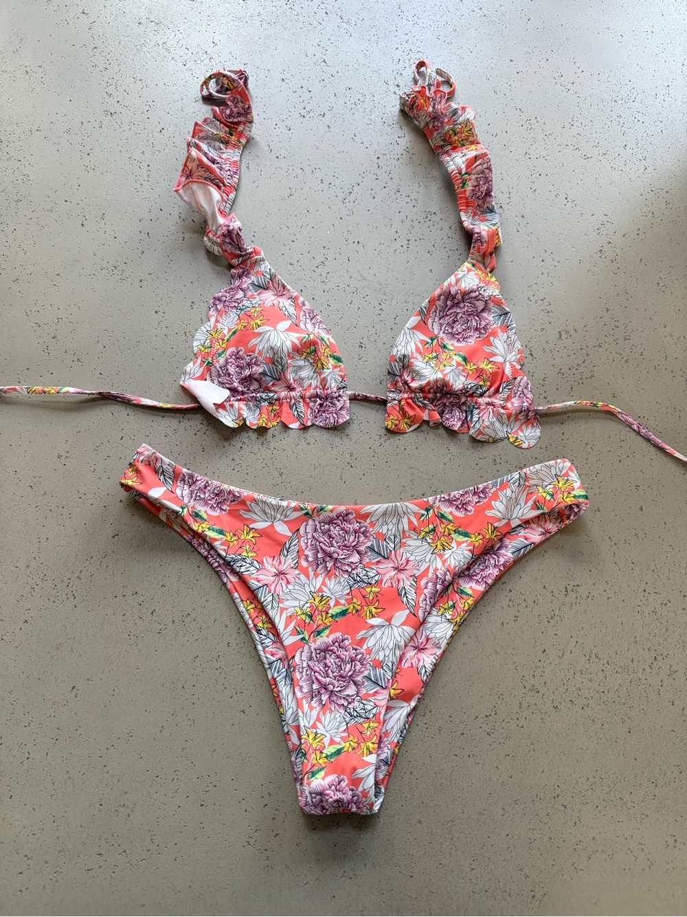 Women’s Floral Pink Two-Piece Swim Set